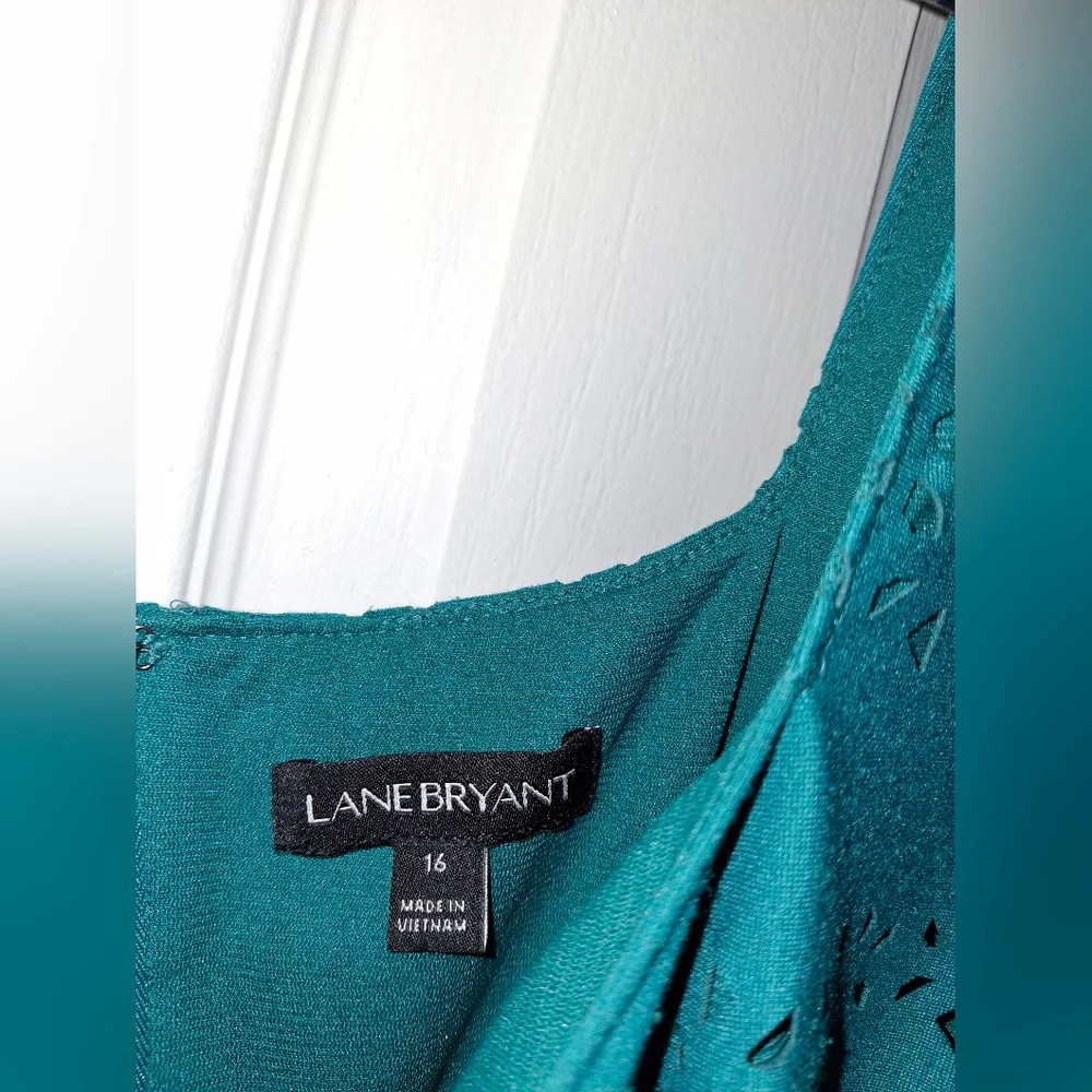 Lane Bryant Teal Midi Dress - Picture 3 of 4